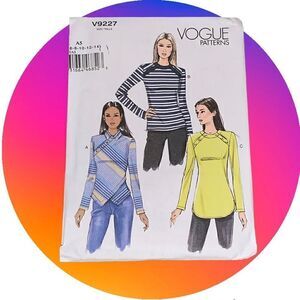 Vogue size 10 women's shirt sewing pattern